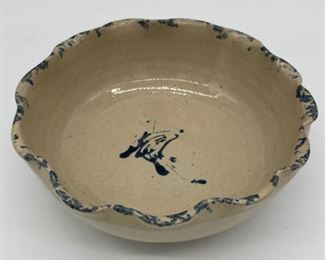 Bybee blue spongeware bowl