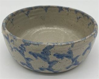 Bybee blue spongeware 6" bowl