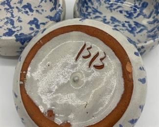 Bybee blue spongeware bowls