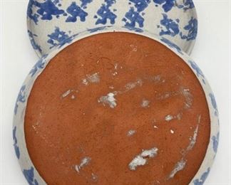 Bybee blue spongeware plates