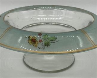 Vintage hand-painted rolled compote