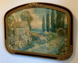 Antique R. Atkinson Fox print "Thatched Cottage"