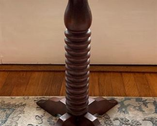 Vintage wooden pedestal table