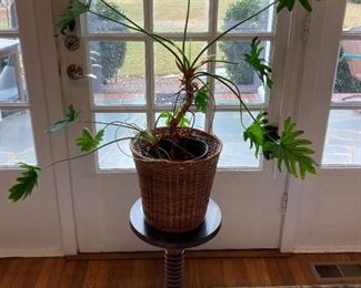 Vintage wooden pedestal table