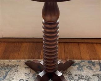 Vintage wooden pedestal table