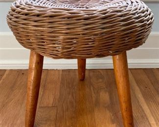 Vintage wicker stool