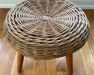Vintage wicker stool