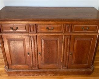 Vintage 1950s oak sideboard