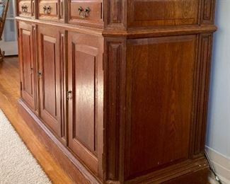 Vintage 1950s oak sideboard