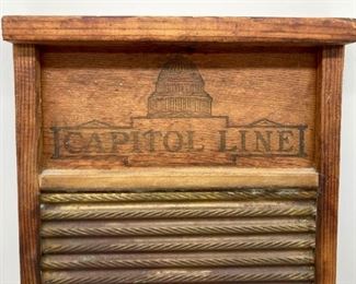 Antique Capitol Line washboard by National Washboard Co. USA