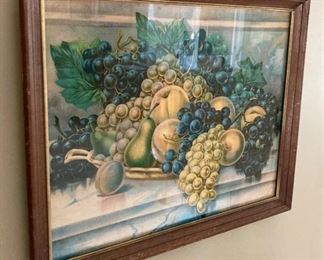Vintage James Lee "Grapes" print