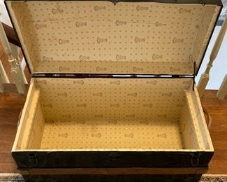 Antique dome lid steamer trunk
