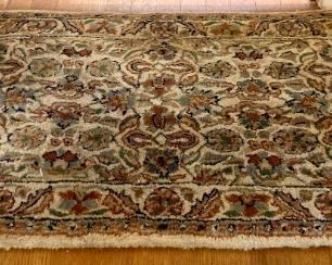 Capel 100% wool Vente-Ispahan Ivory carpet runner 2'x3' (including fringe)