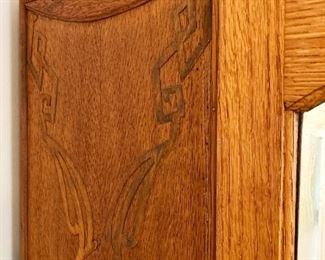 Antique 1920s wood inlay wardrobe