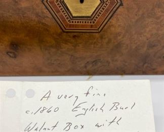 Antique 1800s Burl wood box