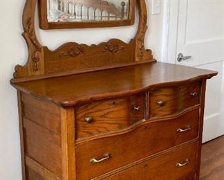 Antique dresser with mirror