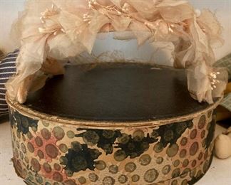 Vintage hats; vintage storage boxes
