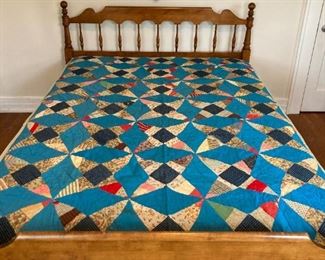 Depression era star pattern patchwork quilt