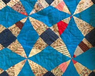Depression era star pattern patchwork quilt