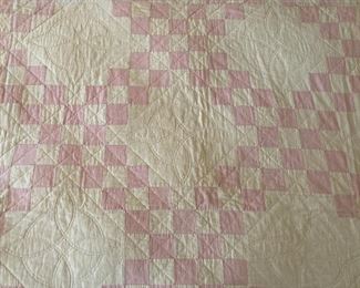 Antique double Irish chain quilt