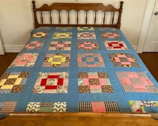 Vintage Churn Dash variation quilt
