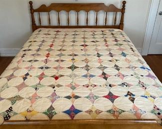 1930s-1940s Leah Peigh quilted Kaleidoscope Patch quilt