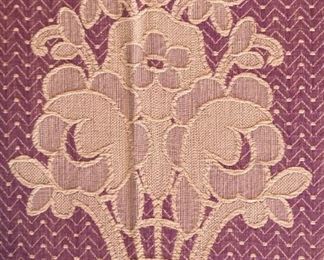 Lavendar woven flower basket bedspread