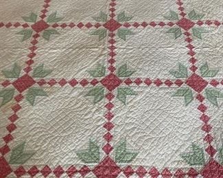 Vintage star chain pattern quilt