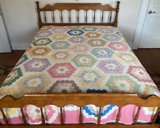 Antique Grandmother's Flower Garden quilt