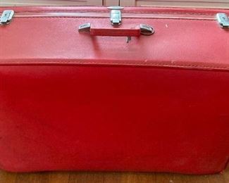 Vintage red suitcase