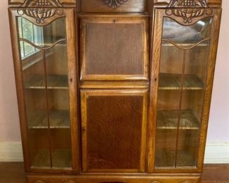 Antique hand-carved secretary