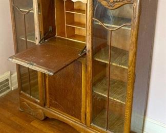 Antique hand-carved secretary