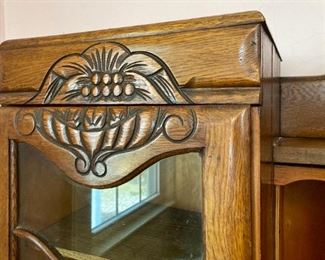 Antique hand-carved secretary