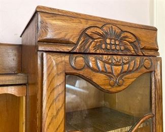 Antique hand-carved secretary