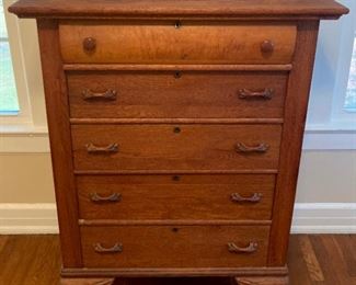 Antique clawfoot chest of drawers