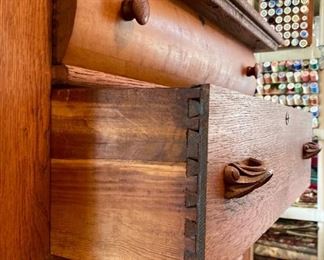 Antique clawfoot chest of drawers