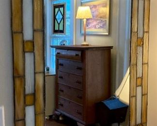 Stained glass mirror