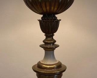 Mid-century Art Nouveau metal lamp
