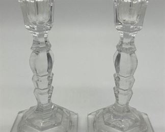 Vintage glass candleholders