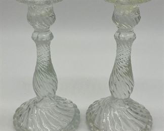 Vintage Fostoria "Colony" set of candlestick holders