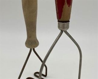 Vintage potato mashers