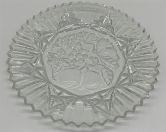 Glass serving platter