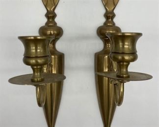 Vintage brass candle sconces (set of 2)