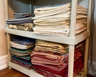 Variety of fabrics for sewing or quilting