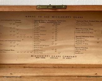Vintage Mississippi Glass wooden box by Mississippi Glass Co.