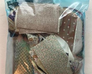 Assorted bagged fabrics for crafts, sewing or quilting