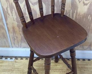 Vintage wooden bar stool