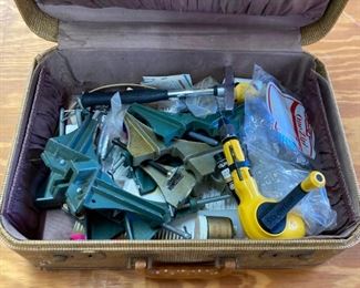 Variety of vintage tools including clamps, screwdrivers and more