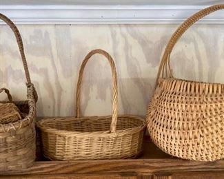 Assortment of wicker baskets