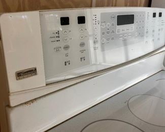 Kenmore Elite white five burner stove